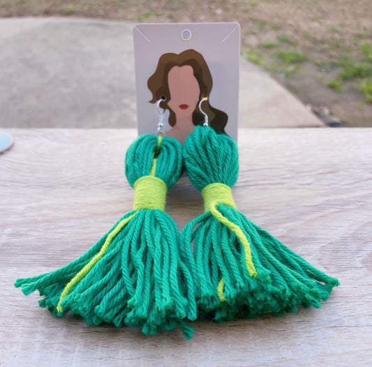 UNIQUE Tassel St. Patricks Earrings