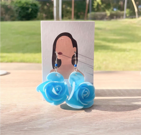 UNIQUE Foam Rose Earrings