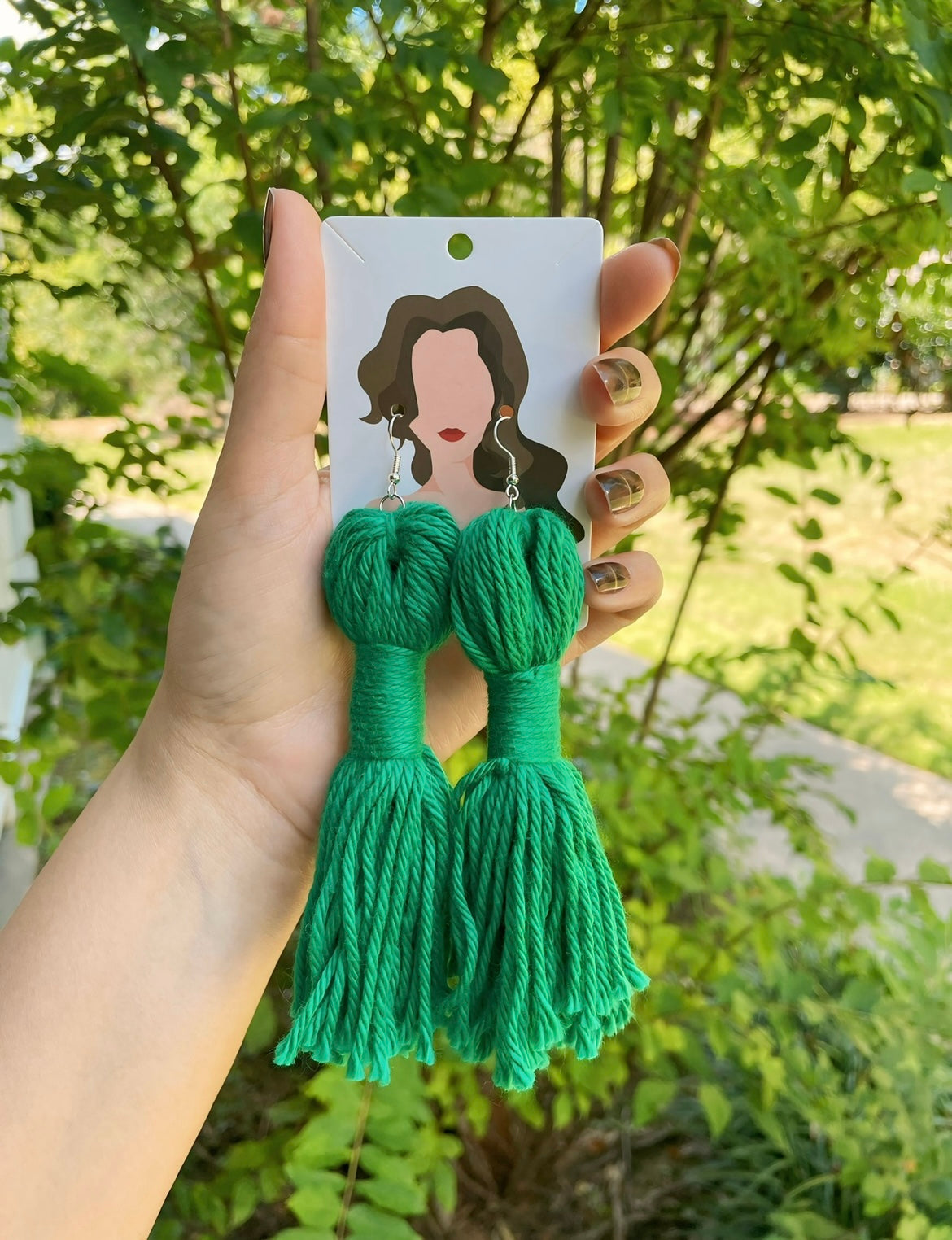 UNIQUE Tassel Green Earrings