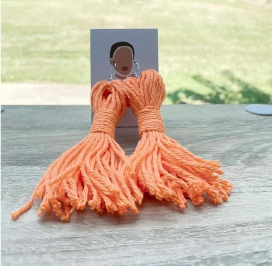 UNIQUE Tassel Orange Earrings