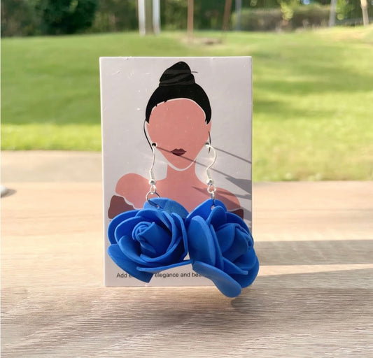 UNIQUE Foam Rose Earrings