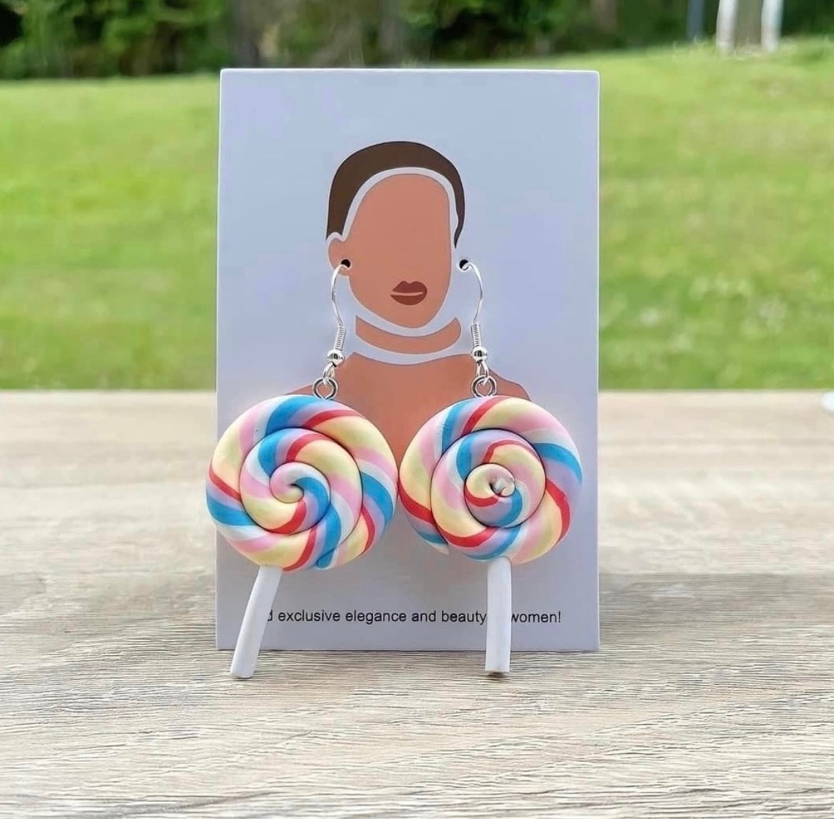 UNIQUE Swirl Lollipop Earrings