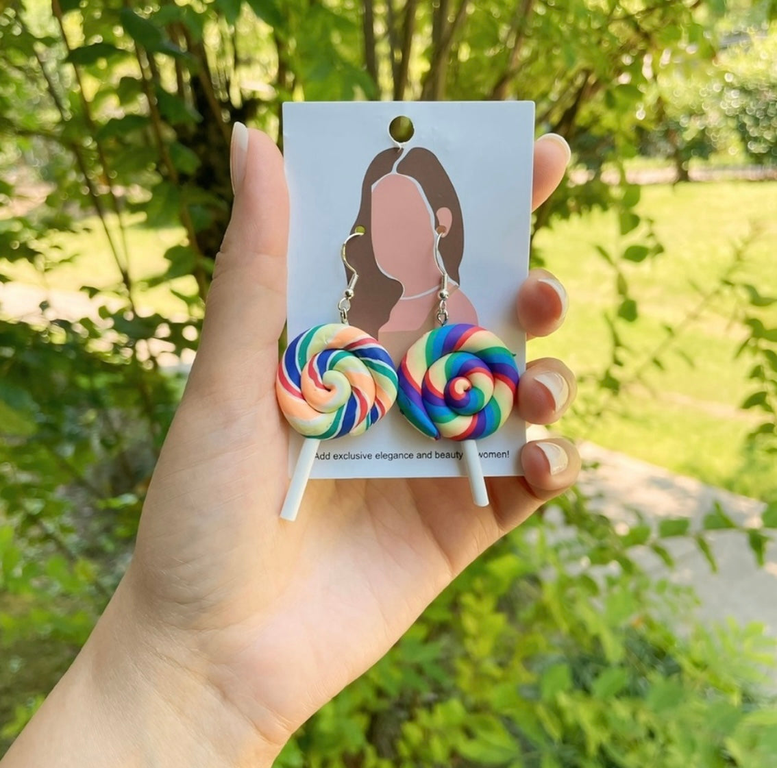 UNIQUE Swirl Lollipop Earrings