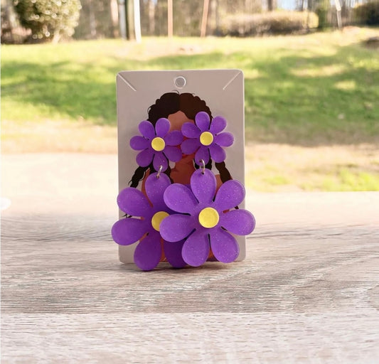 UNIQUE Purple Dolly Earrings