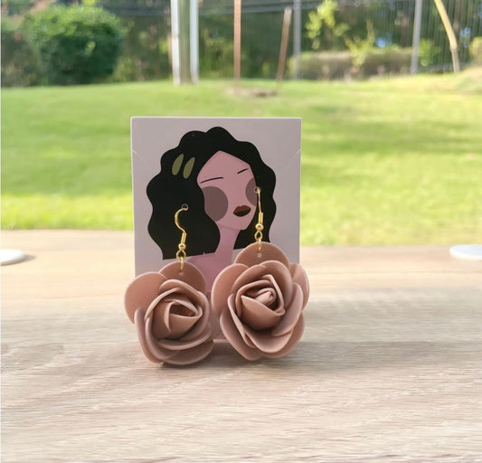 UNIQUE Foam Rose Earrings