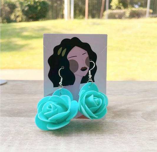 UNIQUE Foam Rose Earrings