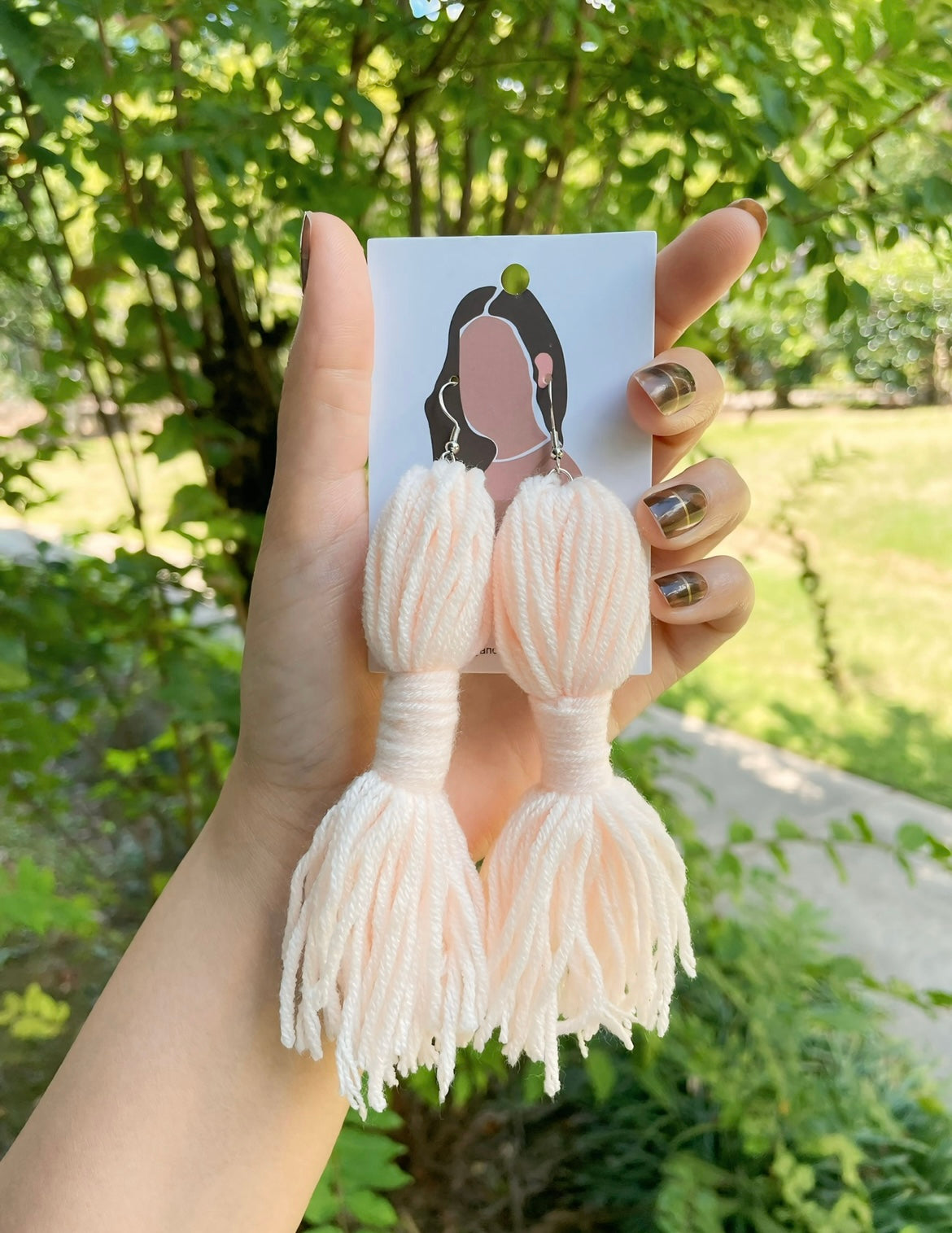 UNIQUE Tassel Light Pink Earrings