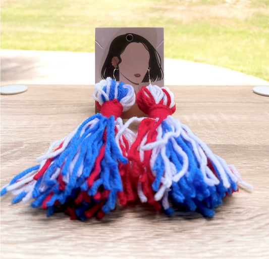 UNIQUE Tassel Fourth of July Earrings