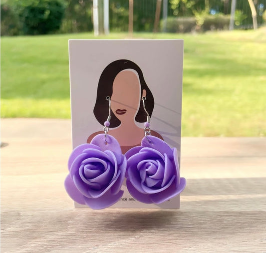 UNIQUE Foam Rose Earrings