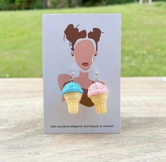 UNIQUE Ice Cream Cone Earrings