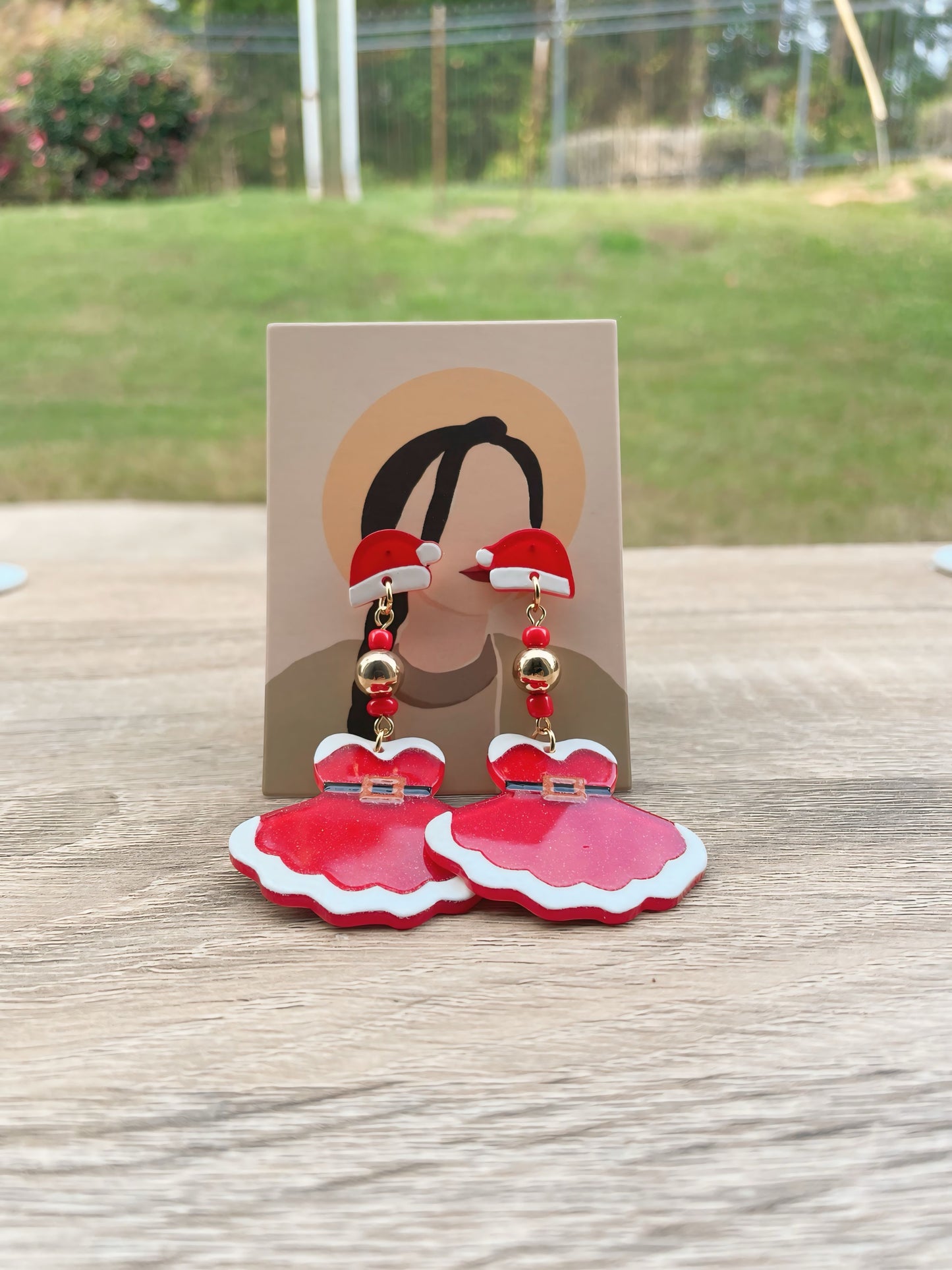 UNIQUE Christmas Eve Santa Earrings